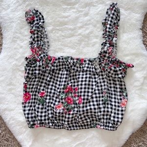 Gingham Crop Top